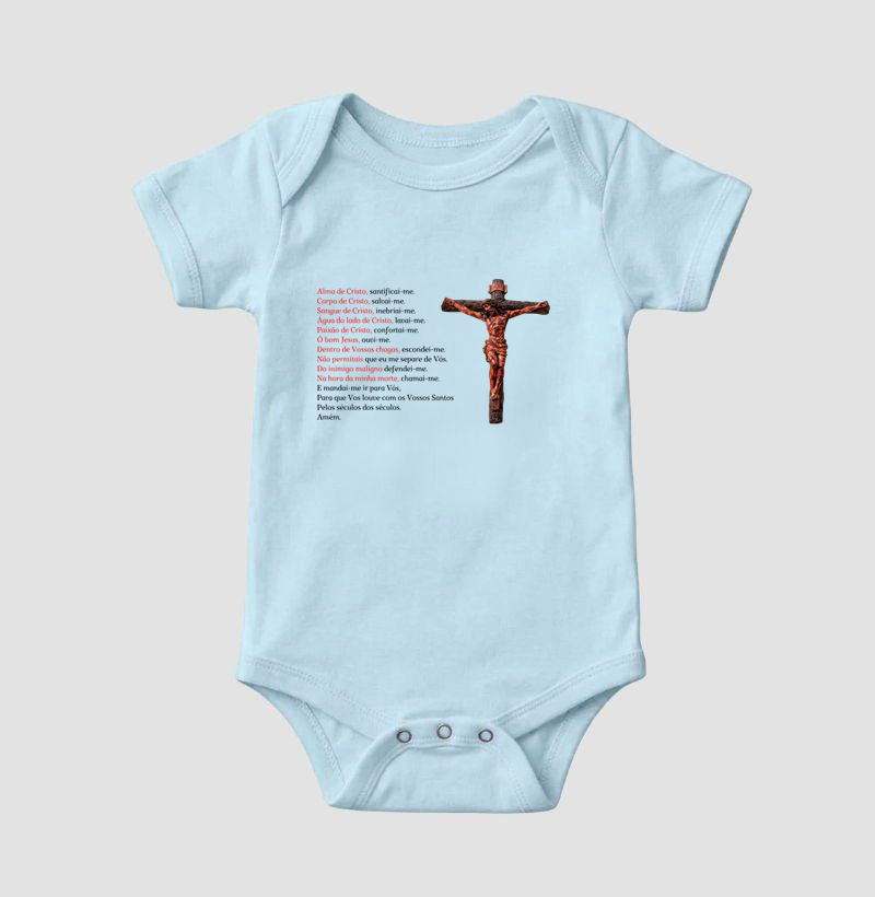 Body Infantil Oração Alma de Cristo - Imagem 4