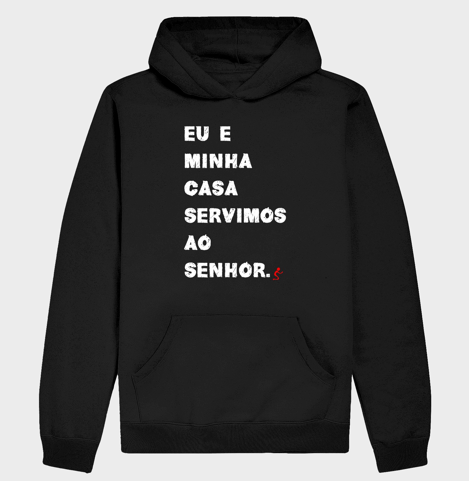 Hoodie Moletom Cristão Eu e Minha Casa Serviremos ao Senhor - Imagem 2