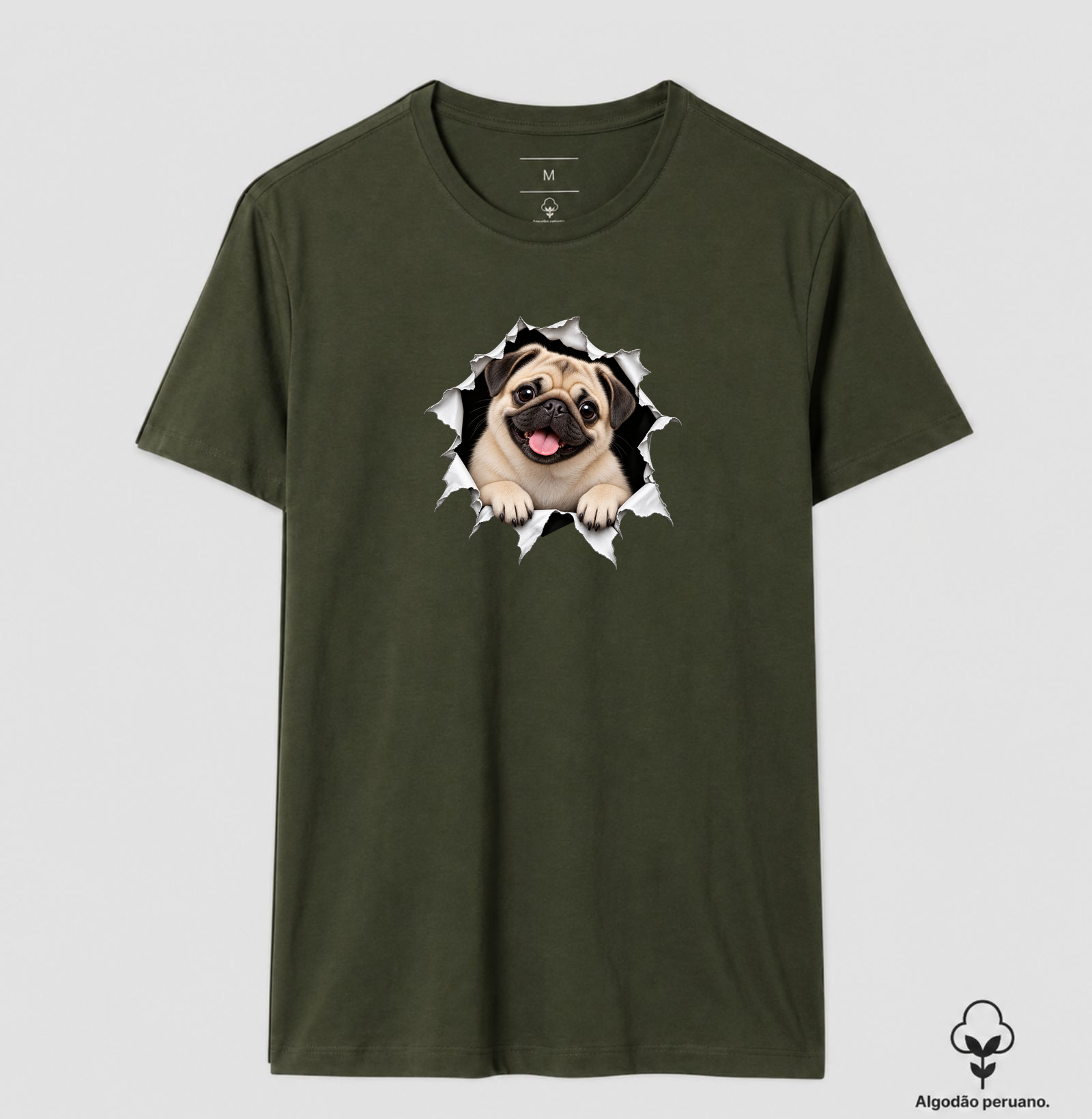 Pug Saindo da Camiseta - Imagem 5