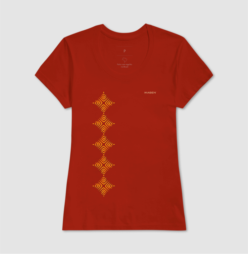 T-shirt Indígena- Grafismo Tsamata Piruara – A Escama que Guarda o Movimento do Rio - Imagem 9