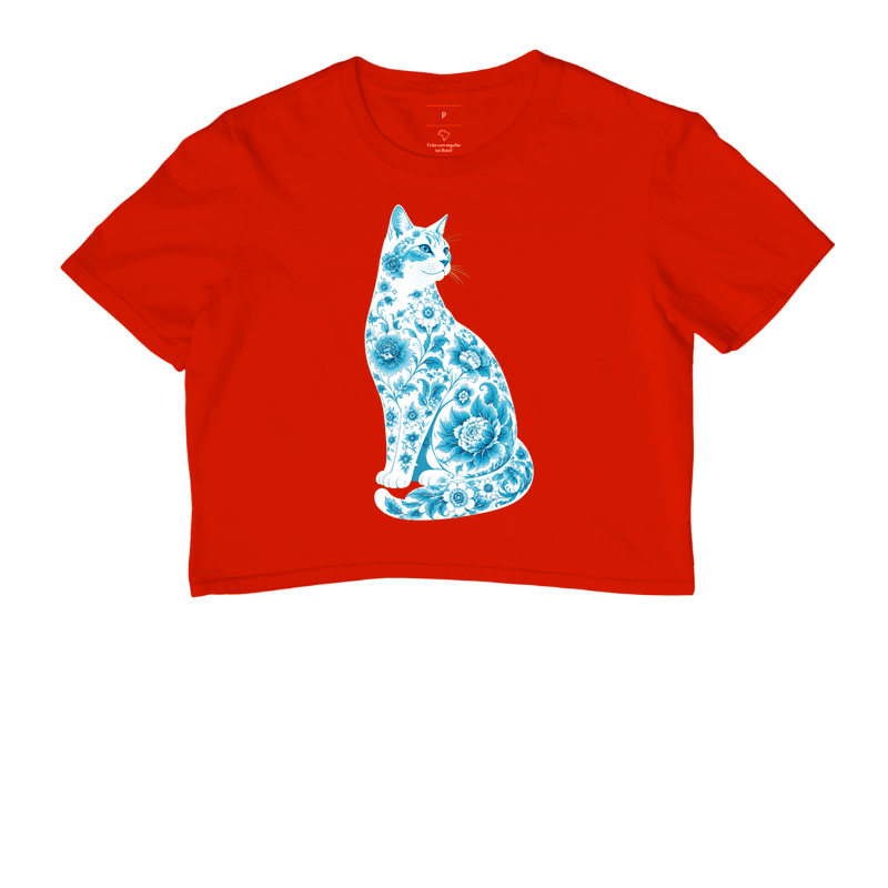 Gato Floral Azul - Imagem 7