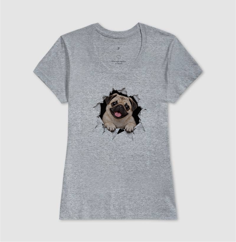 Pug Saindo da Camiseta - Imagem 9