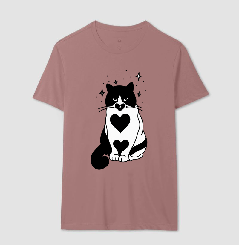 Camiseta Gato Coração - Imagem 10