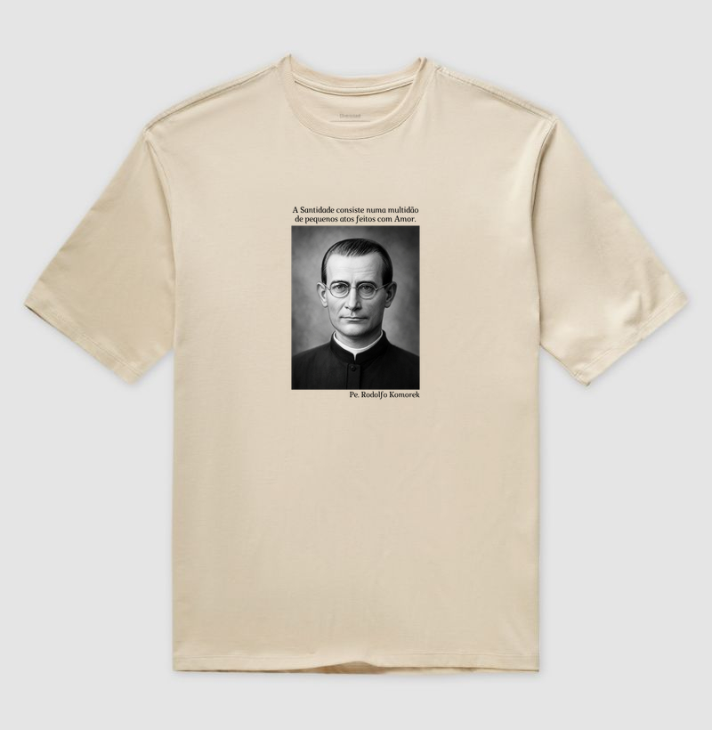 Camiseta Oversized Pe. Rodolfo Komorek (Preto e Branco) - Imagem 3