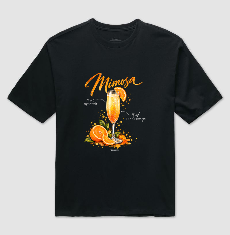 Camiseta Oversized Mimosa – Drink com Espumante e Suco de Laranja - Imagem 2
