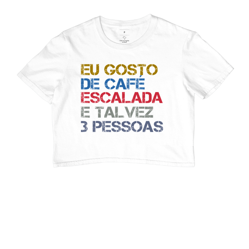 Camiseta Cropped Falésia & Magnésio | Café, Escalada & Pouca Gente - Imagem 4
