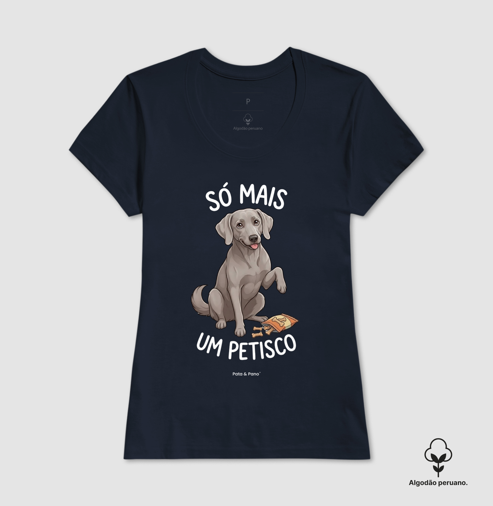 CAMISETA ALGODÃO PERUANO WEIMANARER PETISCO - Imagem 9