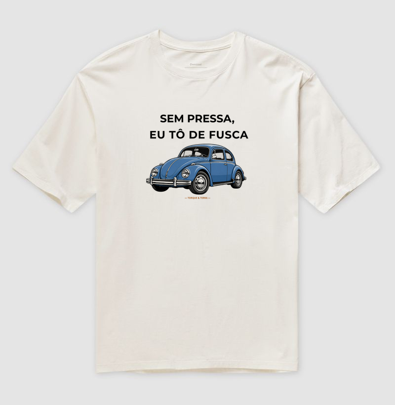Sem pressa, eu tô de fusca - Azul médio acinzentado - Imagem 4