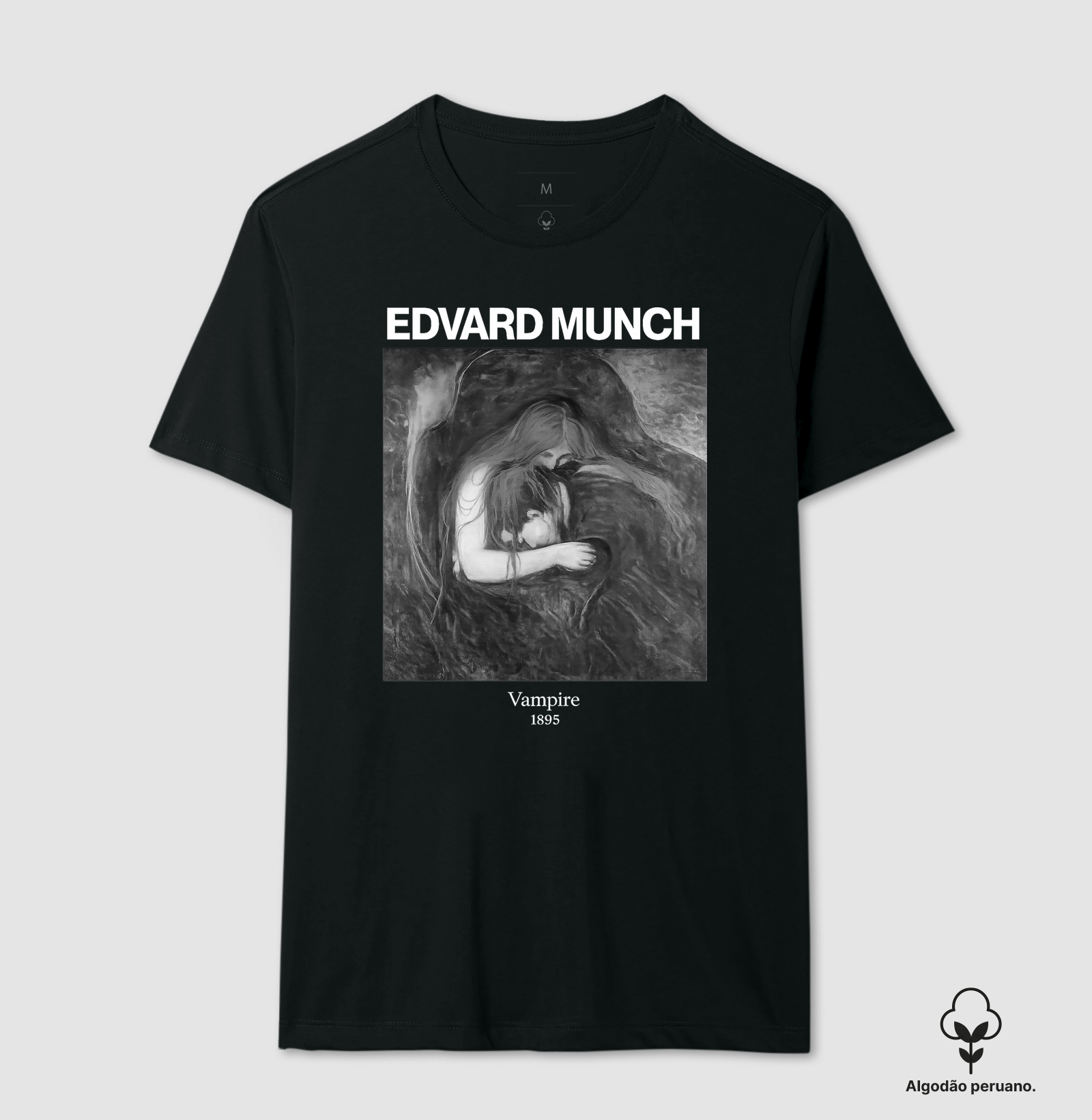 Camiseta Edvard Munch Vampire (1895) | 100% Algodão Premium - Imagem 2