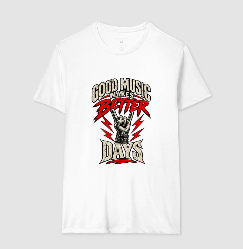 Camiseta Rock Good Music Makes Better Days – Estampa Rock’n’Roll - Imagem 4
