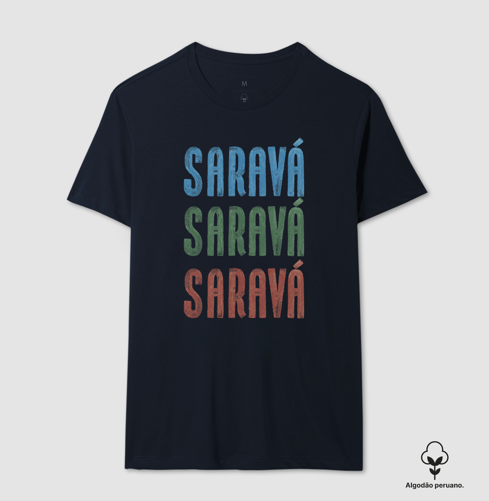 Camiseta Branca Unissex Saravá Brasilidades 100% Algodão - Imagem 3