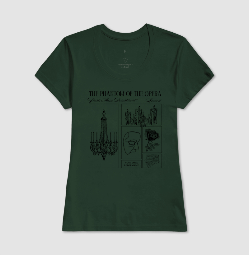 Camiseta O Fantasma da Ópera – Literatura Gótica - Imagem 9