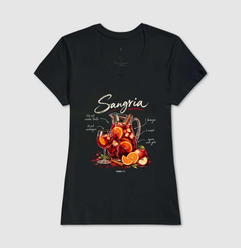 Camiseta Sangria – Drink com Vinho Tinto e Frutas - Imagem 3