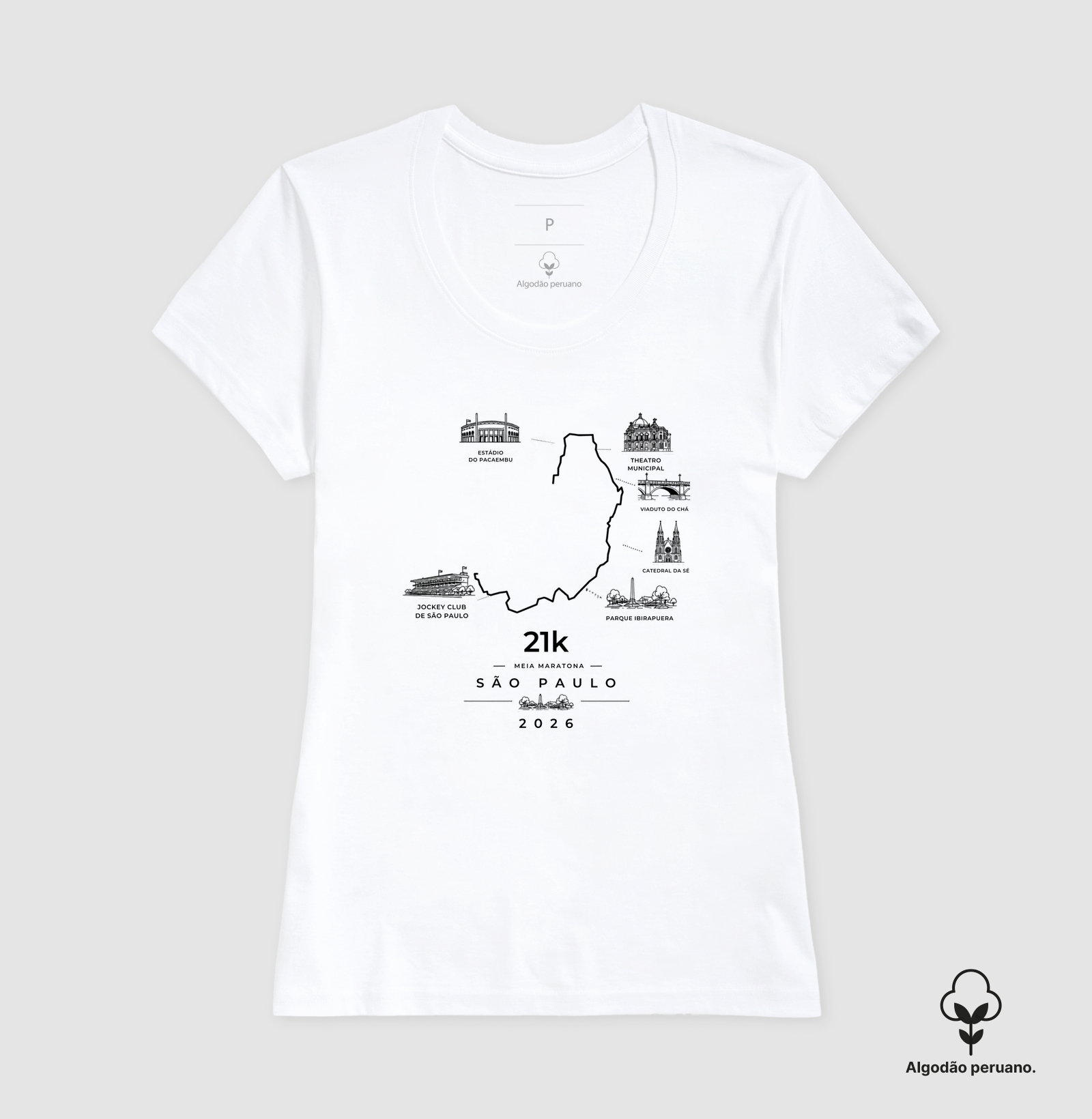 Camiseta Algodão Peruano Meia Maratona - 21 K Por São Paulo 2026 - Imagem 8