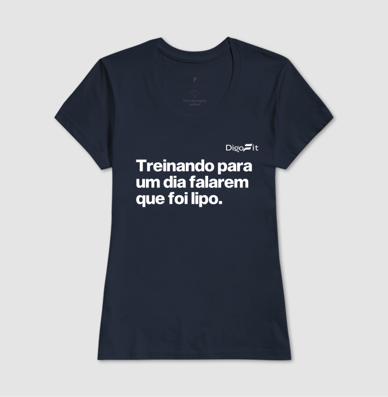 CAMISETA ACADEMIA TREINANDO PARA DIZEREM QUE FOI LIPO - Imagem 7