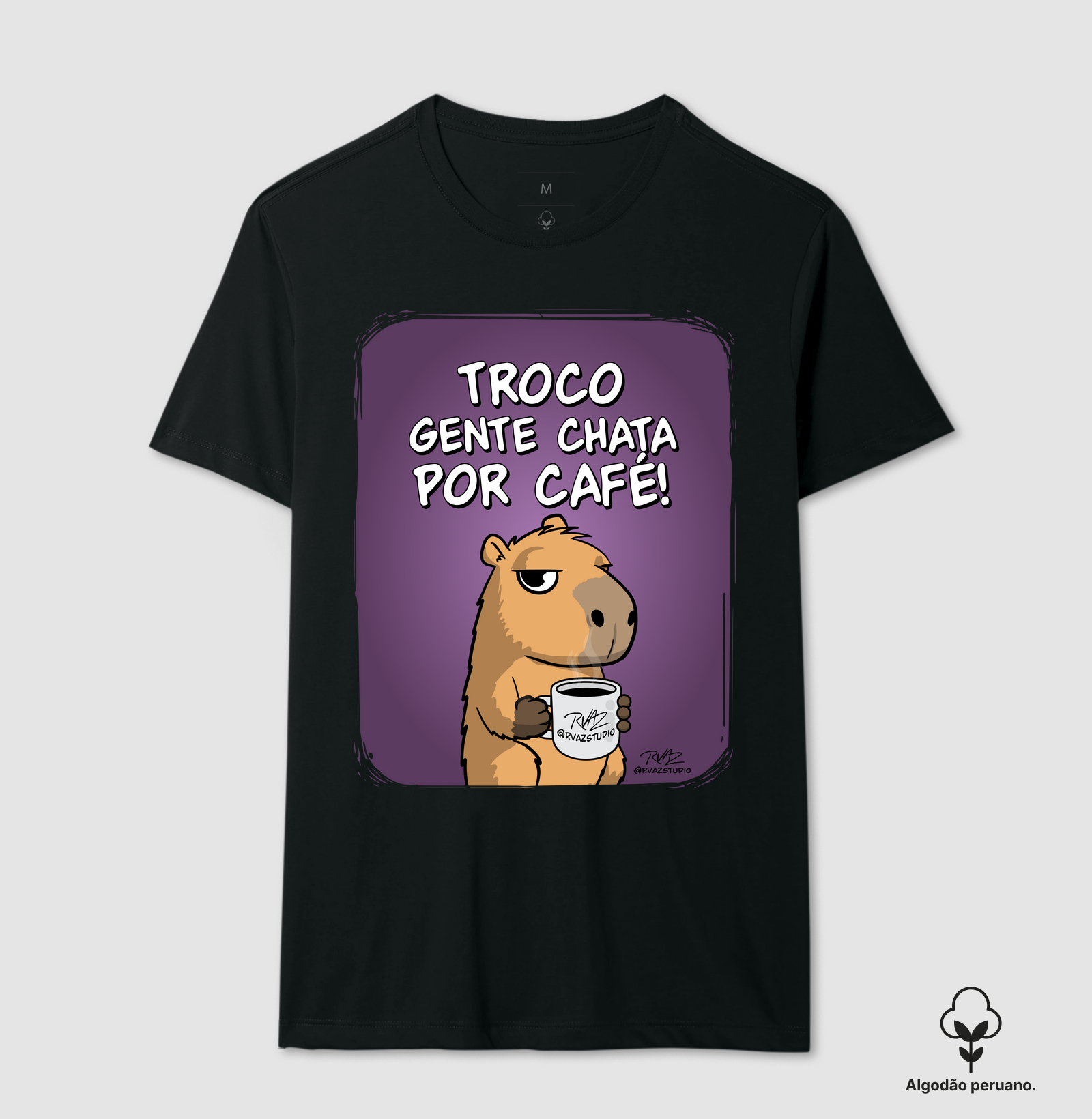 Camiseta Capivara Troco por Café - Imagem 3