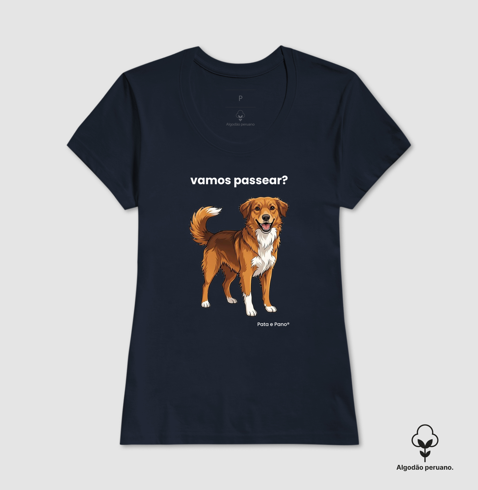 CAMISETA ALGODÃO PERUANO NOSSO MASCOTE PASSEAR - Imagem 6