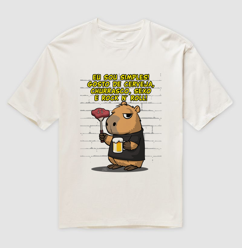 Camiseta Capivara rock simples - Imagem 4