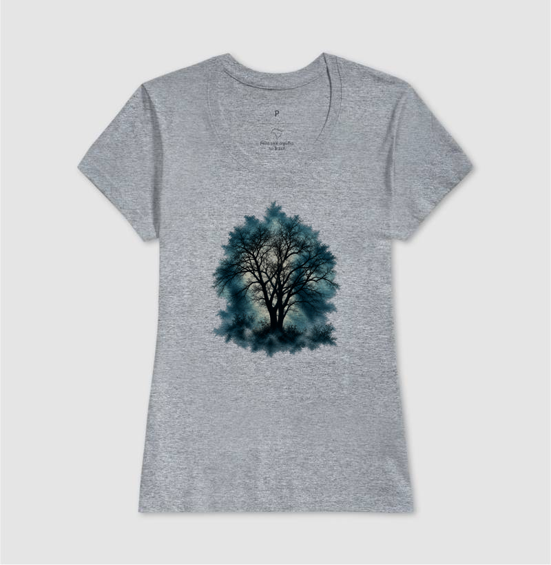O Invisível que Sustenta | Camiseta Árvore na Névoa - Imagem 5