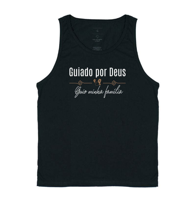 Camiseta Regata Guiado por Deus, guio minha família - Imagem 3