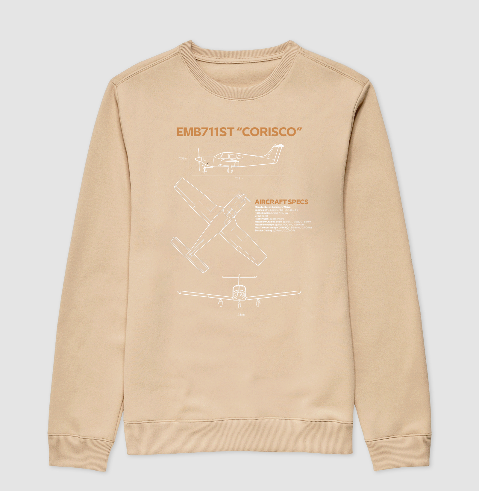 EMB 711ST "Corisco" | Blueprint - Imagem 3
