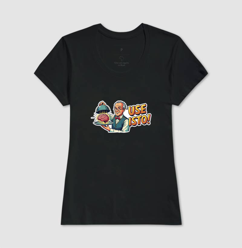 Camiseta Unissex Algodão Use Isto Cérebro - Imagem 3