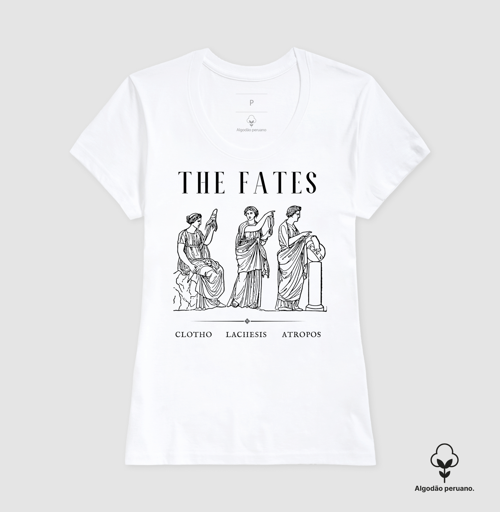 Camiseta As Moiras – Mitologia Grega | The Fates Algodão Peruano  - Imagem 4