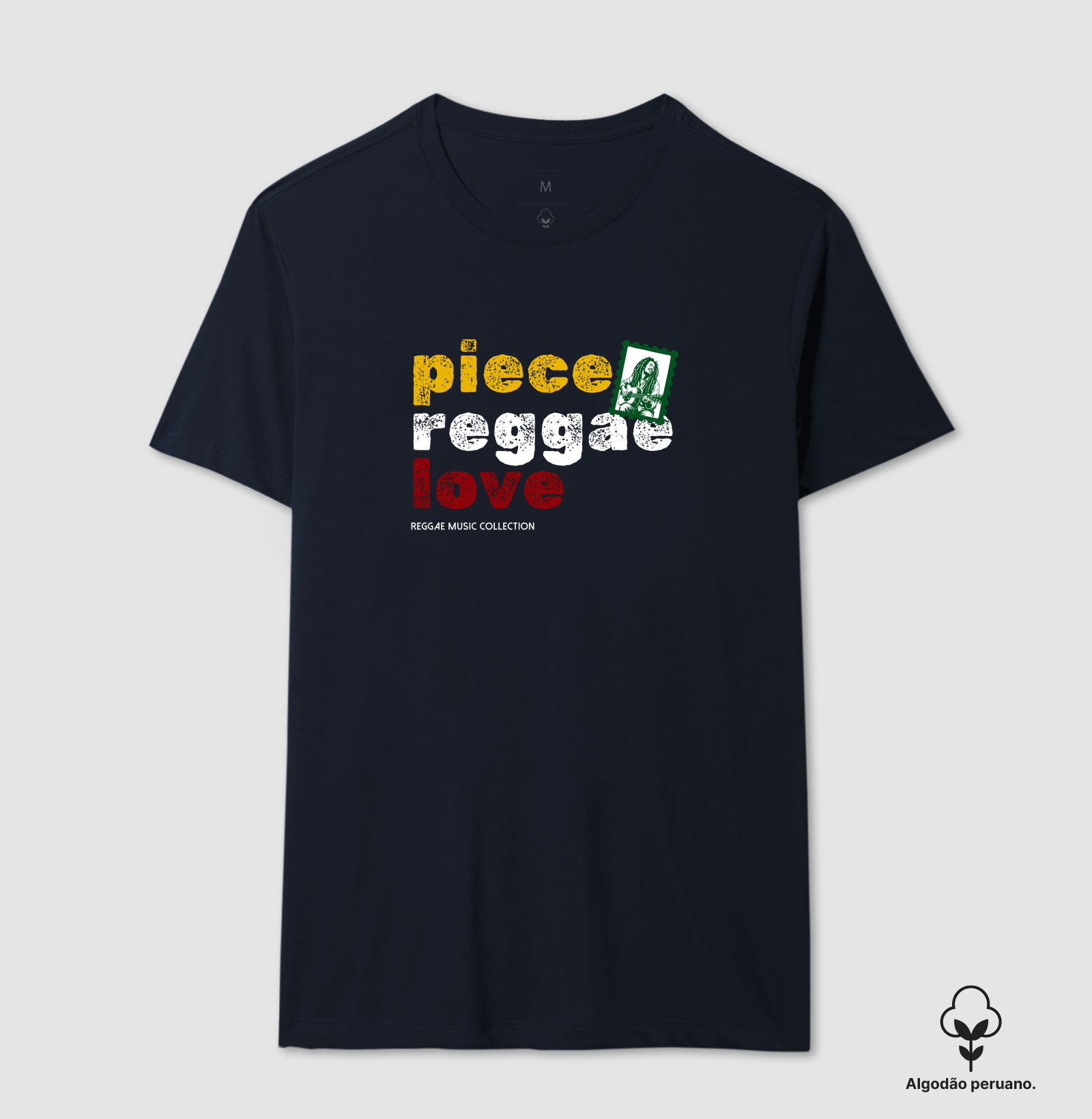 Camiseta Piece. Reggae. Love. Coleção Reggae.  Masculino e feminino. Algodão Peruano. - Imagem 9