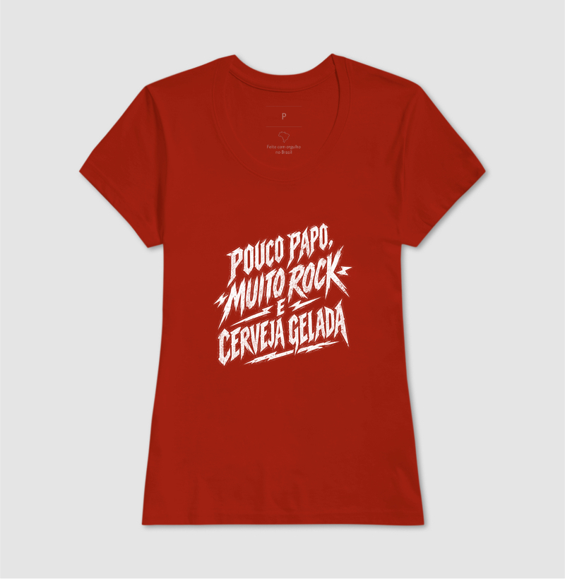 Camiseta Rock “Pouco Papo, Muito Rock e Cerveja Gelada” - Imagem 11
