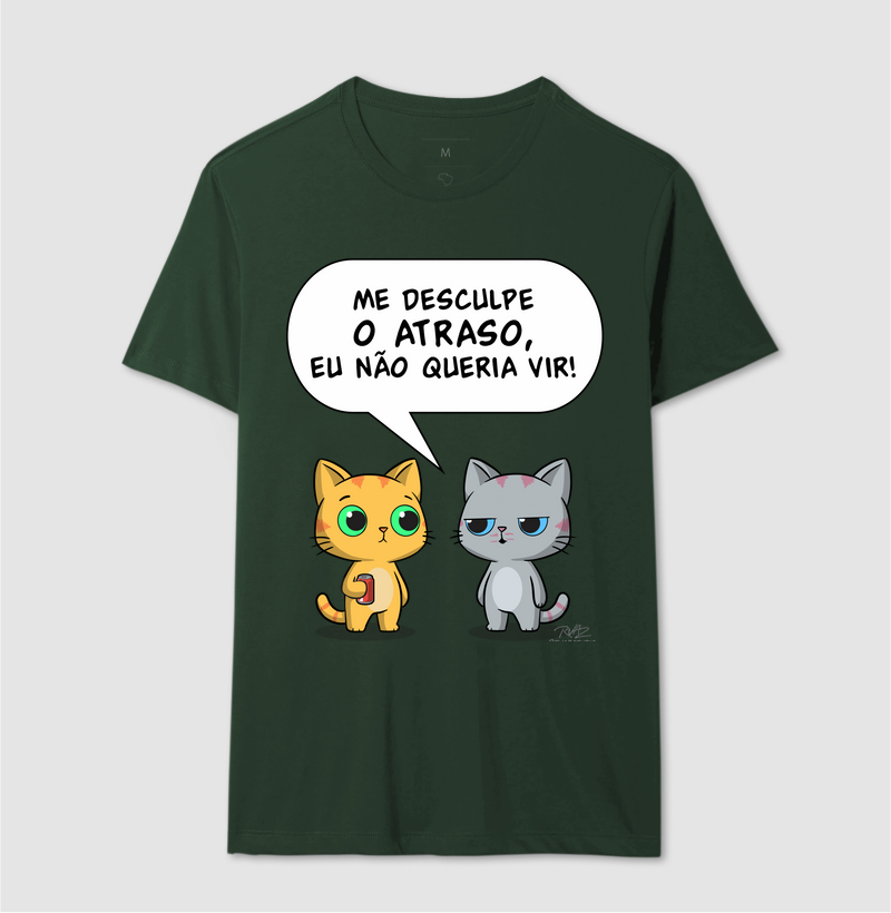 Camiseta Gato Sincero Atraso - Imagem 12
