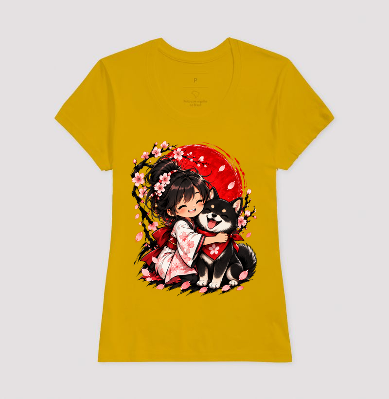 Sakura & Shiba — Amizade que Floresce (Preto) - Imagem 15