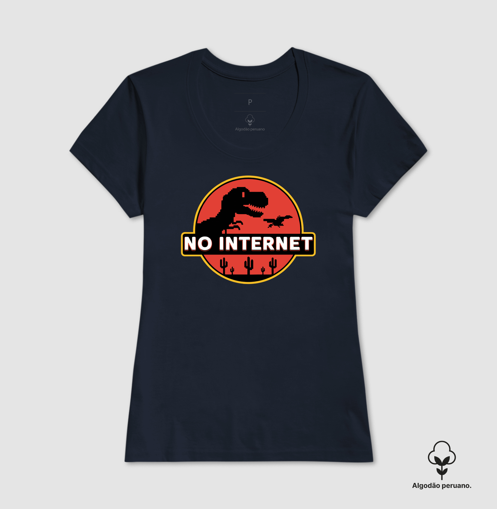 Camiseta Algodão Peruano Sem Internet - Imagem 6