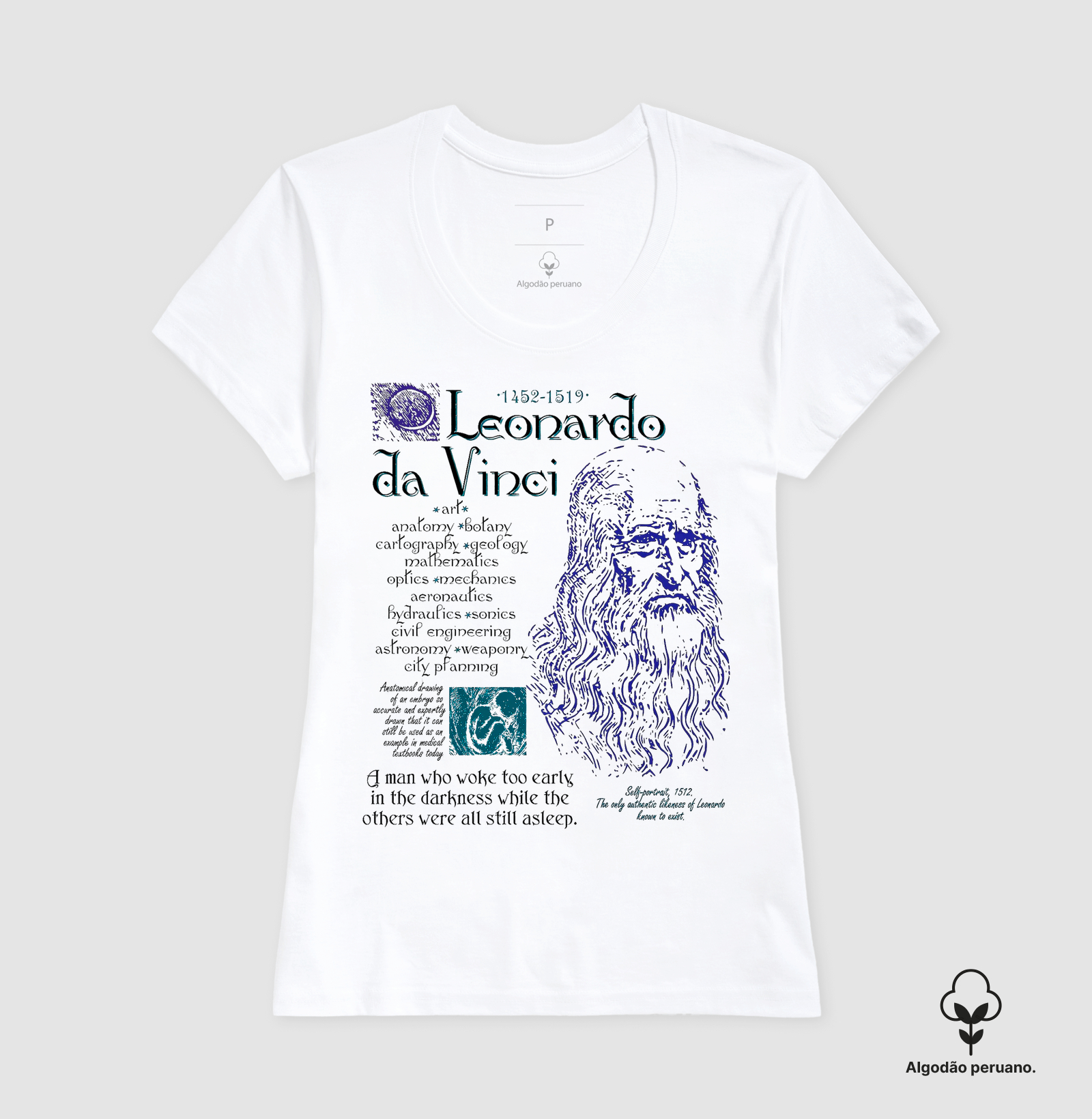 Camiseta Renascimento Da Vinci - Imagem 3