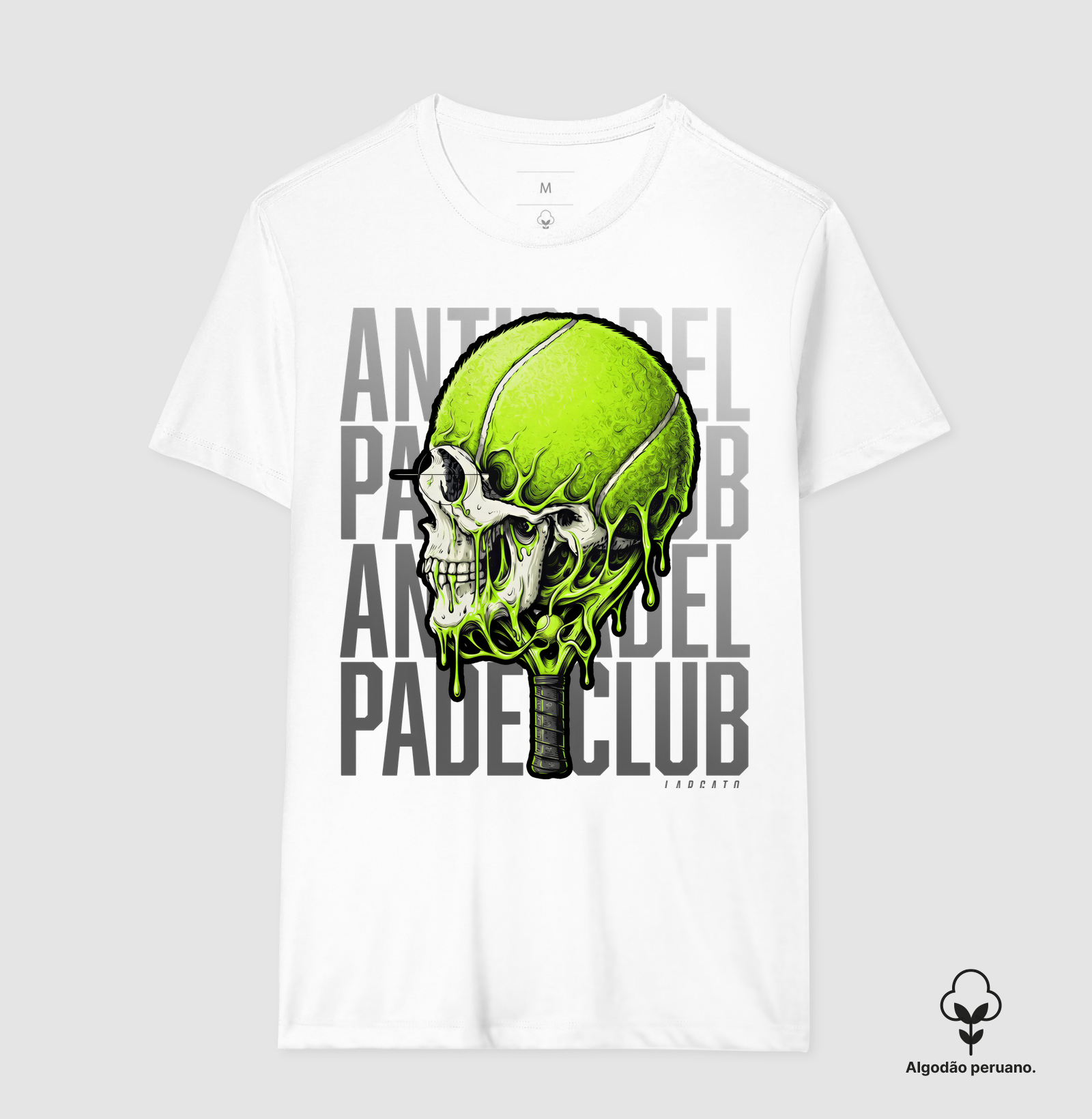Camiseta Anti-Padel Caveira Prata - Imagem 3