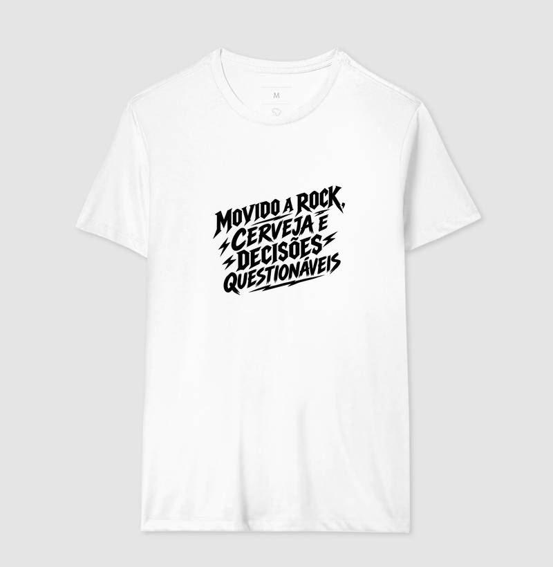 Camiseta Movido a Rock – Cerveja e Decisões Questionáveis - Imagem 4
