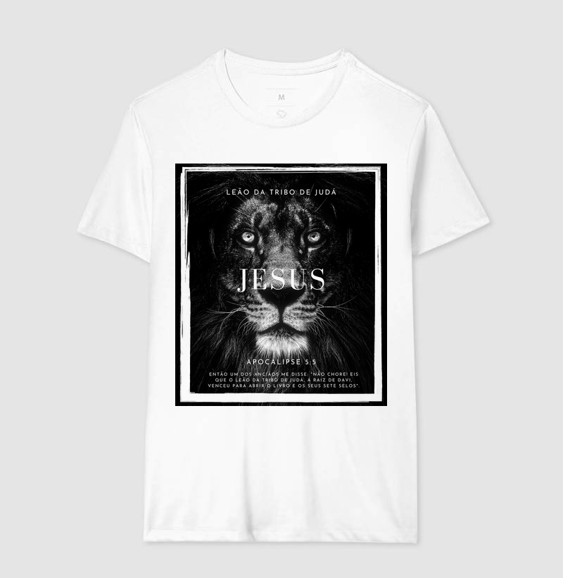 Camiseta Cristã Leão da Tribo de Judá - Imagem 4