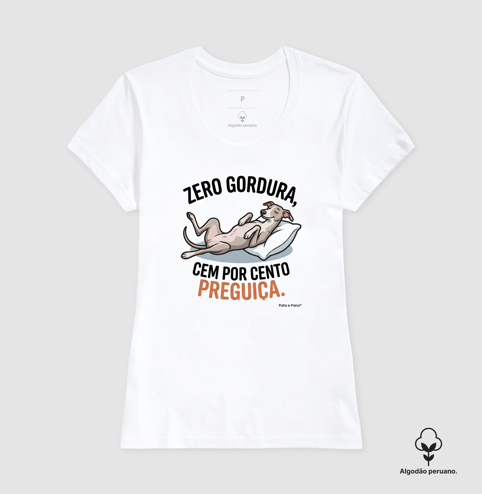 CAMISETA ALGODÃO PERUANO WHIPPET GALGO ZERO GORDURA - Imagem 8