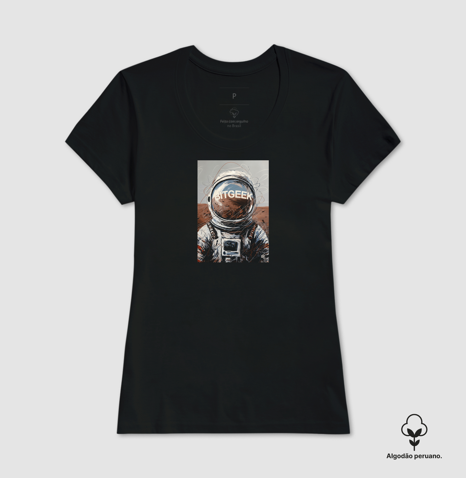 Camiseta Algodão Peruano Oficial BitGeek - Imagem 3