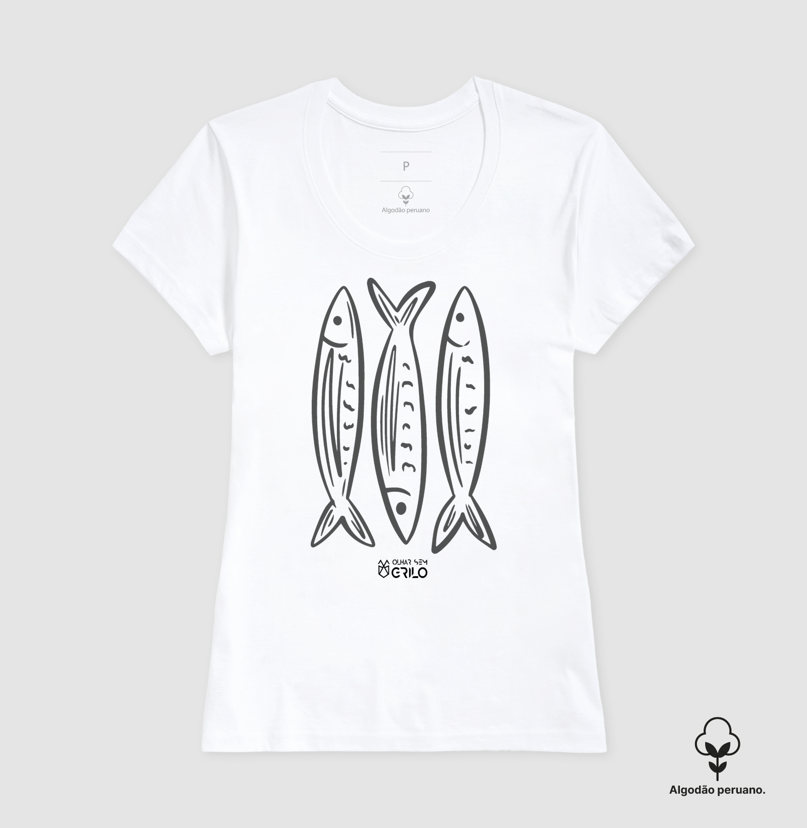 Camiseta Algodão Peruano - Peixe - Imagem 6