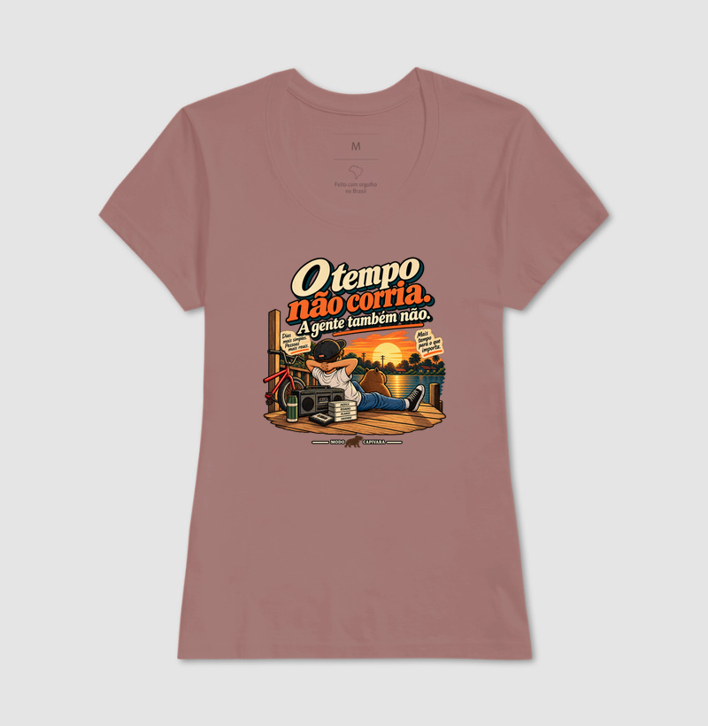 O TEMPO NÃO CORRIA. A GENTE TAMBÉM NÃO - Modo Capivara - Camiseta - Imagem 17