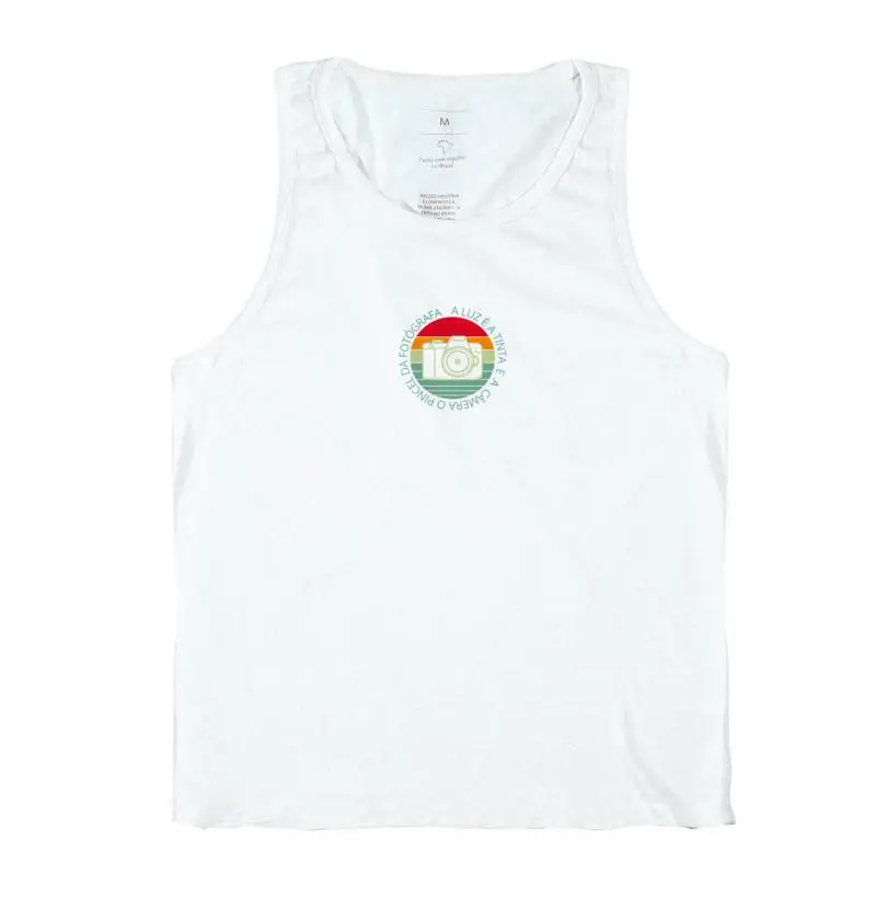 Camiseta regata feminina a luz é a tinta - Imagem 2