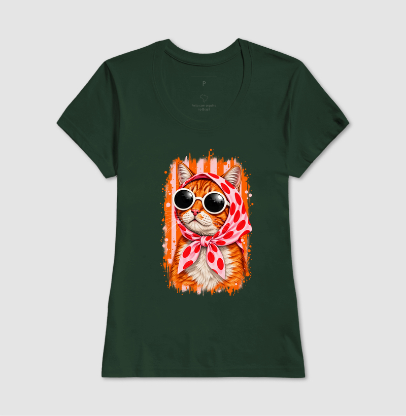 Gato Fashion Retrô Laranja  - Imagem 13