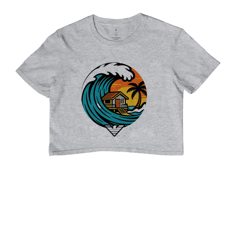 Paraíso no mar - estampa exclusiva.  Sente a brisa, ouça o som das ondas e leve a vibe do paraíso pra onde você for! Mais que uma camiseta - é levar o paraíso com você todo dia. - Imagem 6