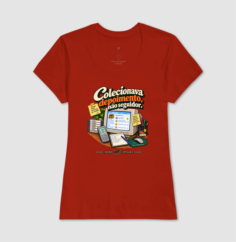 COLECIONAVA DEPOIMENTOS E NÃO SEGUIDORES - Modo Capivara - Camiseta - Imagem 13