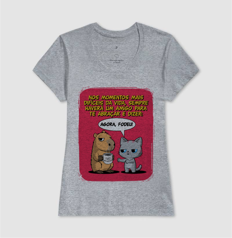 Camiseta Capivara e Gato Amigos - Imagem 9