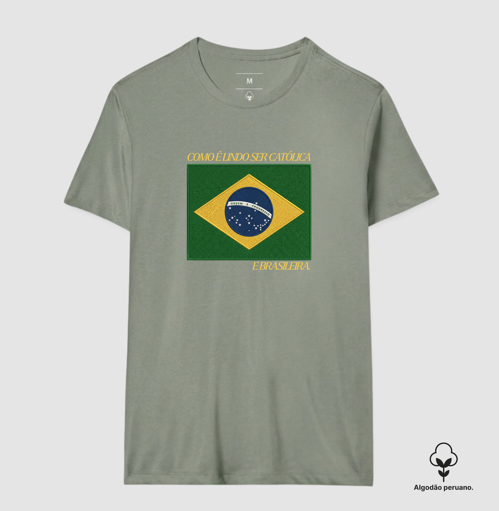 Camisa Brasil Bandeira Estilo Bordada - Imagem 8