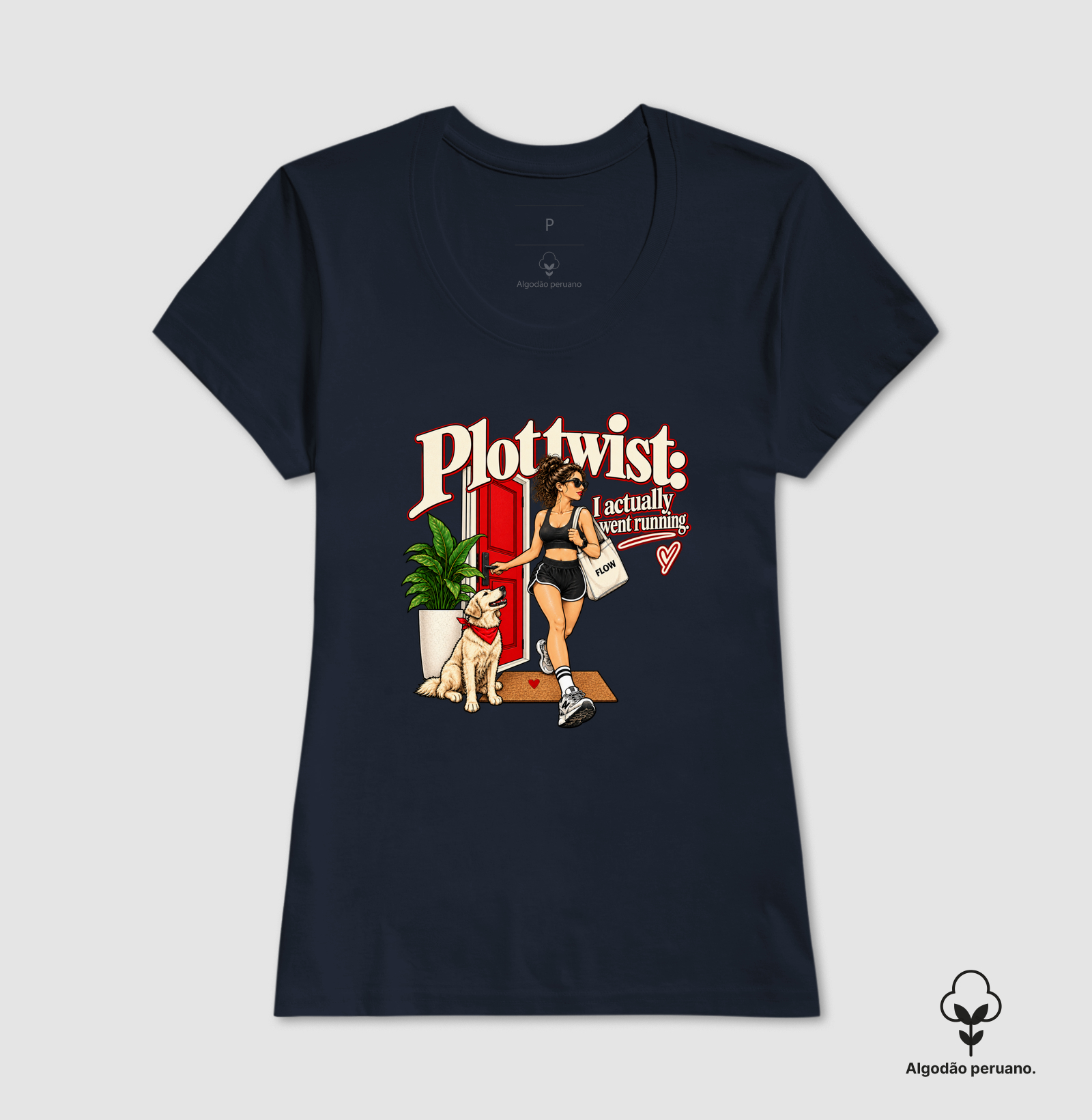 Camiseta Algodão Peruano Corrida - Plot Twist: I Actually Went Running - Imagem 9