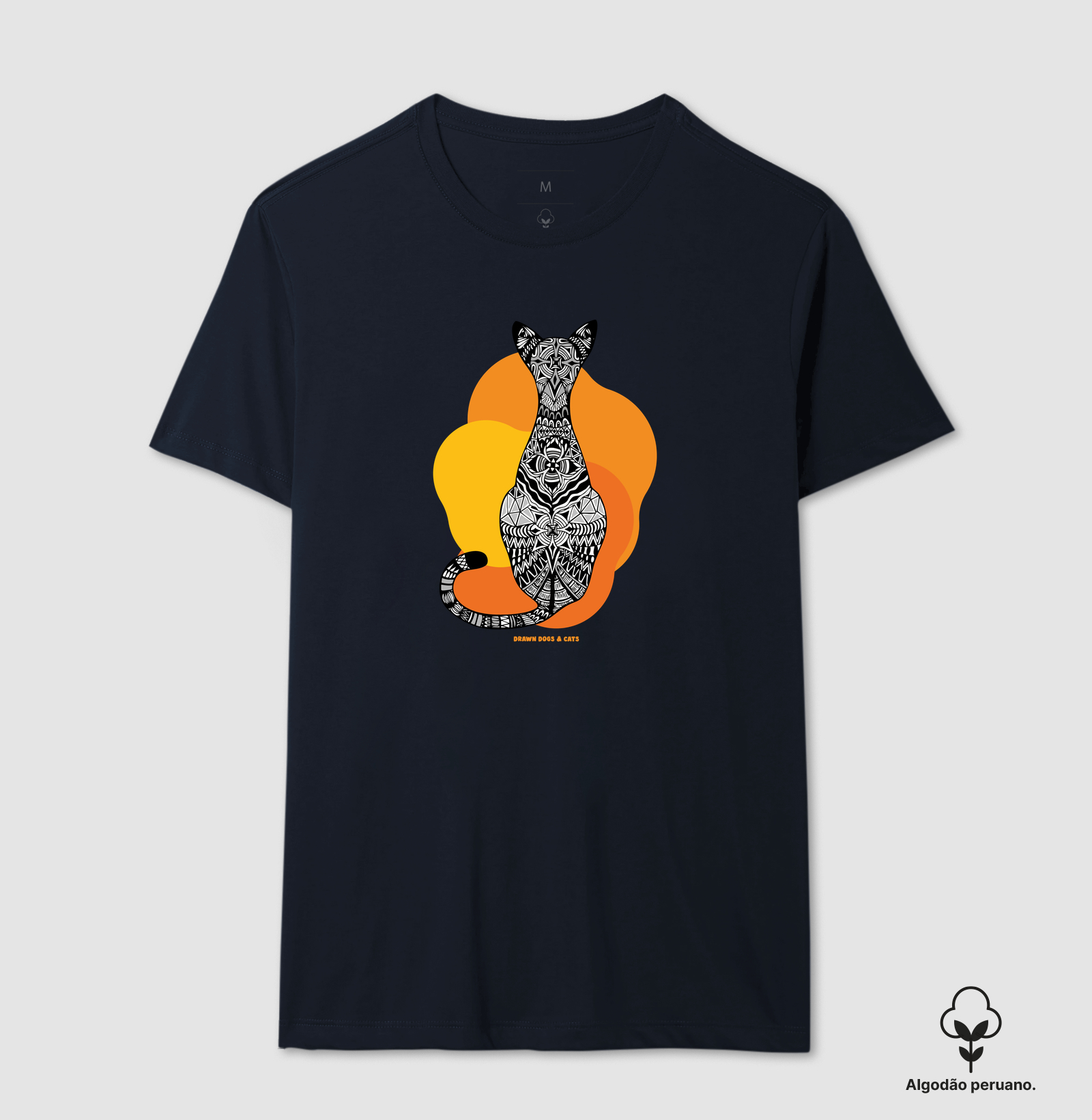 Gata de costas e fundo laranja e amarelo - Imagem 9