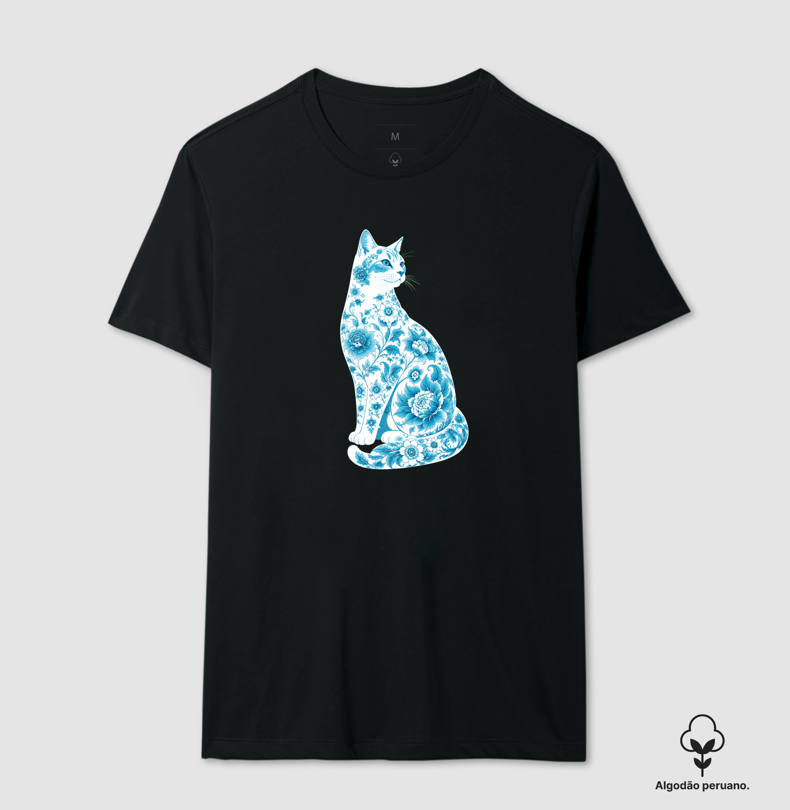 Gato Floral Azul - Imagem 5