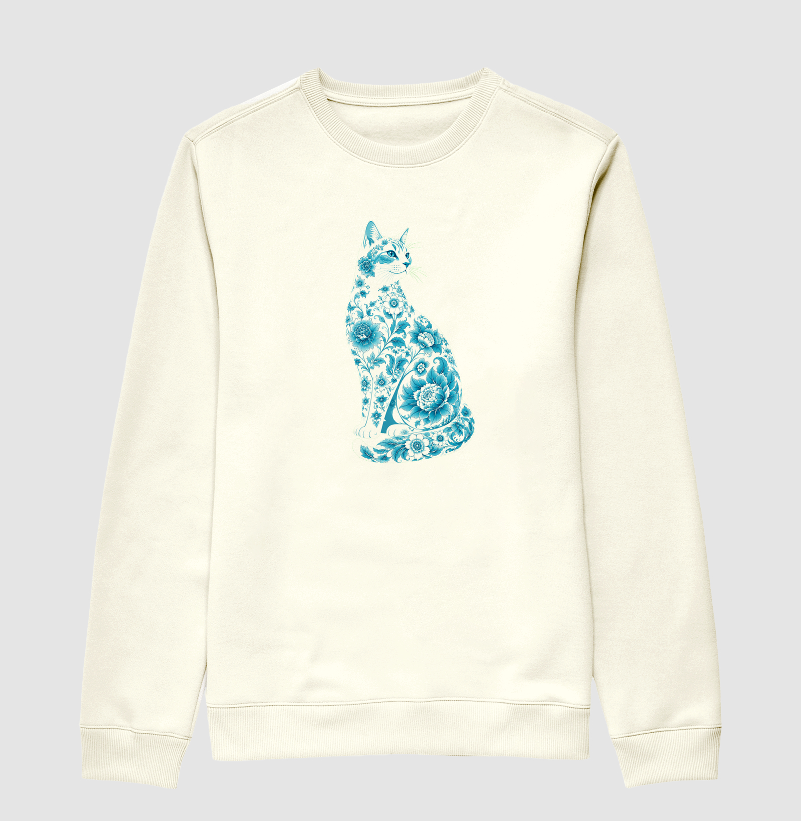 Gato Floral Azul - Imagem 2